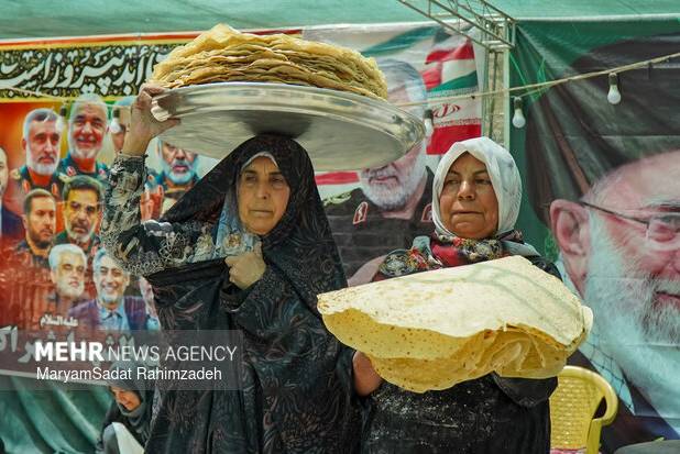 زنان کوار با پخت نان سنتی، همراه رزمندگان اسلام شدند