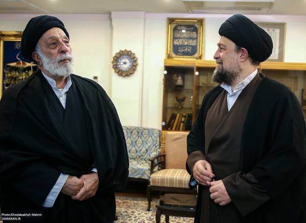 تصاویری از دیدار سیدحسن خمینی با سیدهادی خامنه‌ای