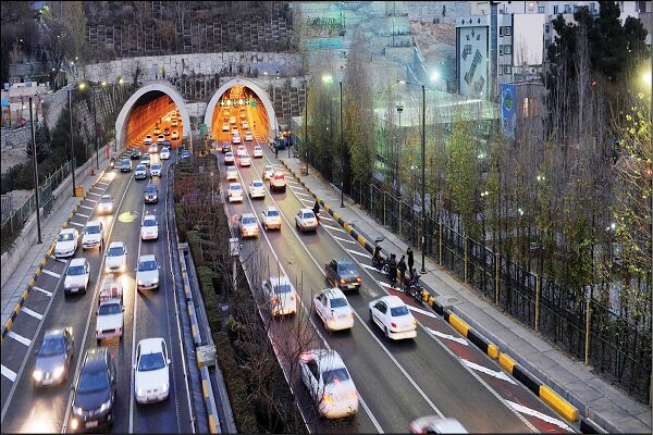 باند جنوبی تونل شهدای غزه و تونل رسالت امشب مسدود است