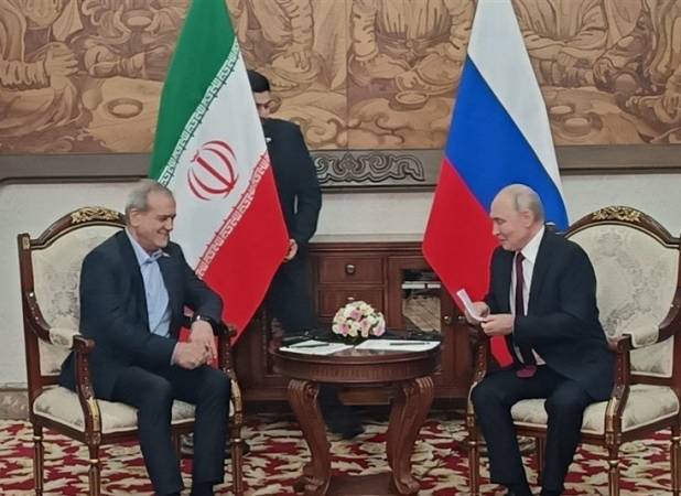 پزشکیان و پوتین در بیشکک دیدار کردند