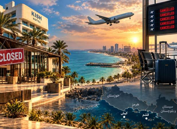 آسیب به گردشگری کیش و قشم با شوک جنگ 