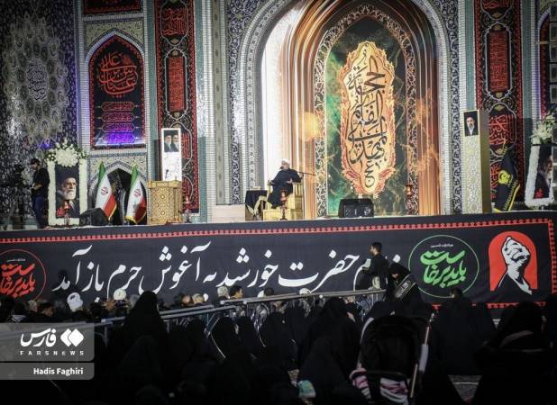 داماد رهبر شهید انقلاب هم‌نشین علم الهدی شد/ حضور فرزند ارشد رهبر شهید در مراسم مشهد+ تصاویر
