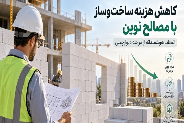 کاهش هزینه ساخت‌وساز با مصالح نوین