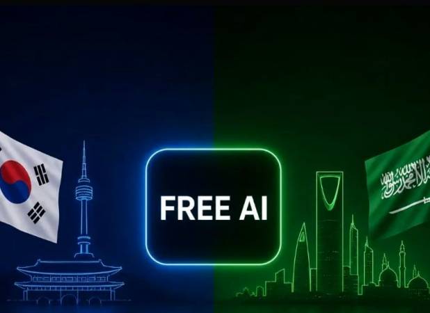 هوش مصنوعی رایگان برای شهروندان  | نقشه کره جنوبی و عربستان برای عمومی‌ کردن هوش مصنوعی میان مردم