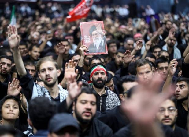 مراسم عزاداری اربعینِ هیأت های دانشجویی در جوار محل شهادت رهبر انقلاب