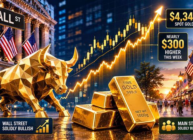 قیمت طلا در آستانه فتح ایستگاه ۴۵۰۰ دلار
