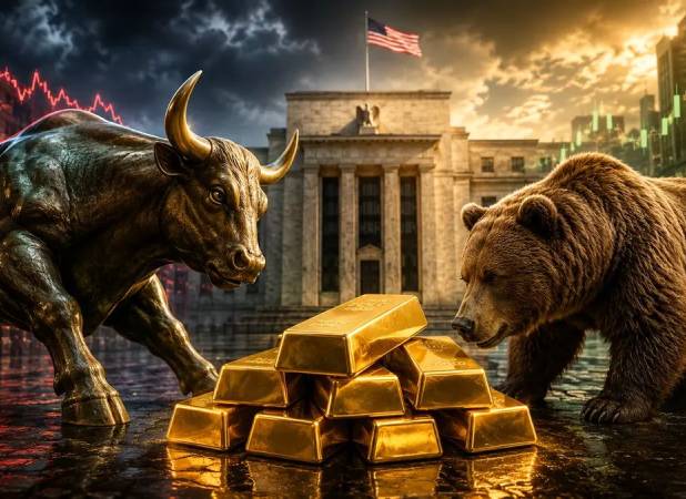 پیش بینی قیمت طلا در هفته پیش رو | دوئل گاوها و خرس‌ها در بازار طلا | وال‌استریت محتاط ماند، مین‌استریت چشم‌انتظار چراغ سبز فدرال رزرو