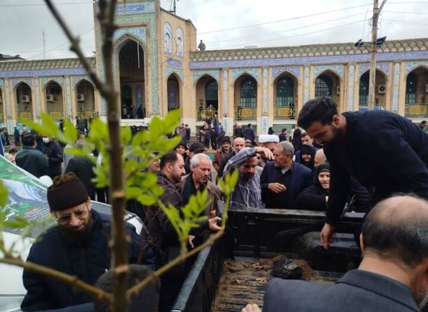 توزیع ۱۲ هزار نهال همزمان با نماز جمعه کرمانشاه